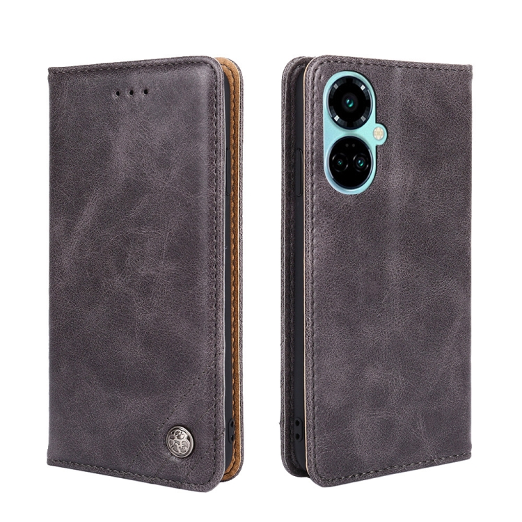For Tecno Camon 19 / 19 Pro Non-Magnetic Retro Texture Leather Phone Case(Grey)
For Tecno Camon 19 / 19 Pro Non-Magnetic Retro Texture Leather Phone Case(Grey)