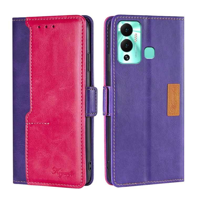 For Infinix Hot 12 Play Contrast Color Side Buckle Leather Phone Case(Purple + Rose Red)
For Infinix Hot 12 Play Contrast Color Side Buckle Leather Phone Case(Purple + Rose Red)
