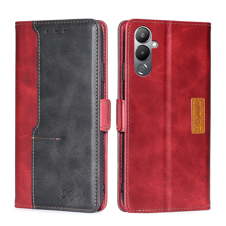 For Tecno Pova 4 Contrast Color Side Buckle Leather Phone Case(Red + Black)
For Tecno Pova 4 Contrast Color Side Buckle Leather Phone Case(Red + Black)
