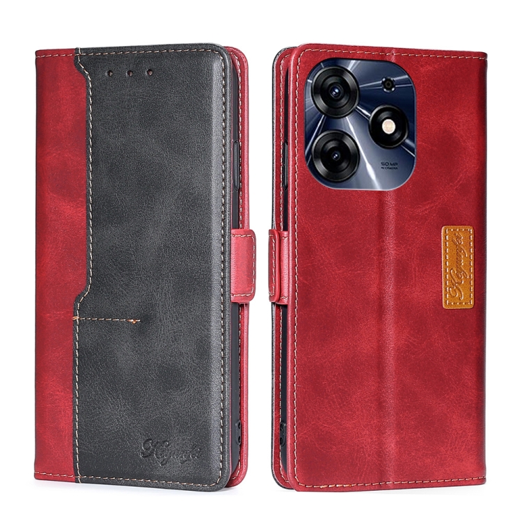 For Tecno Spark 10 Pro Contrast Color Side Buckle Leather Phone Case(Red + Black)
For Tecno Spark 10 Pro Contrast Color Side Buckle Leather Phone Case(Red + Black)