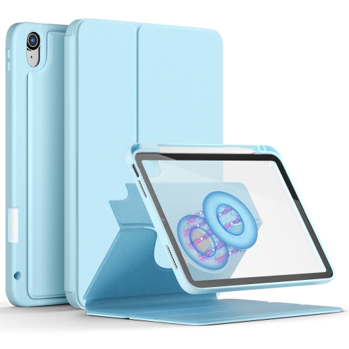 

For iPad 10th Gen 10.9 2022 3-Fold Magnetic Leather Smart Tablet Case(Sky Blue)