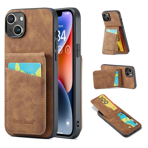 For iPhone 14 Fierre Shann Crazy Horse Card Holder Back Cover PU Phone Case(Brown)
For iPhone 14 Fierre Shann Crazy Horse Card Holder Back Cover PU Phone Case(Brown)