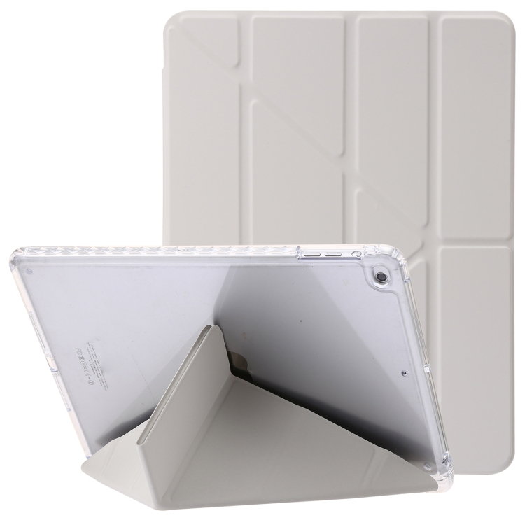 For iPad Air / Air 2 / 9.7 2018 / 2017 Clear Acrylic Deformation Leather Tablet Case(Grey)
For iPad Air / Air 2 / 9.7 2018 / 2017 Clear Acrylic Deformation Leather Tablet Case(Grey)