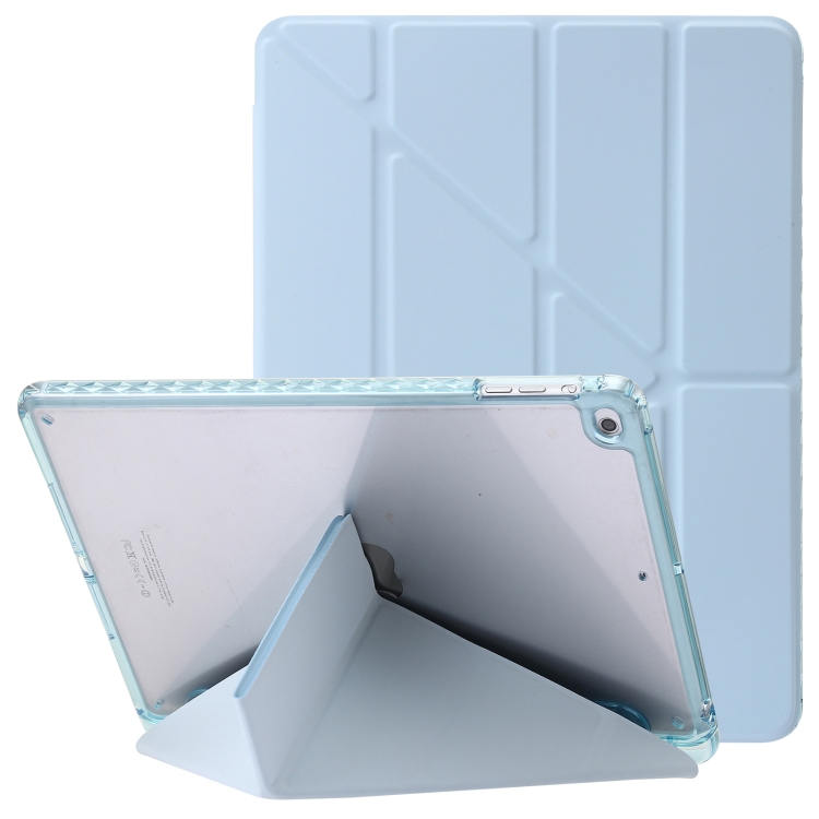 For iPad Air / Air 2 / 9.7 2018 / 2017 Clear Acrylic Deformation Leather Tablet Case(Ice Blue)
For iPad Air / Air 2 / 9.7 2018 / 2017 Clear Acrylic Deformation Leather Tablet Case(Ice Blue)