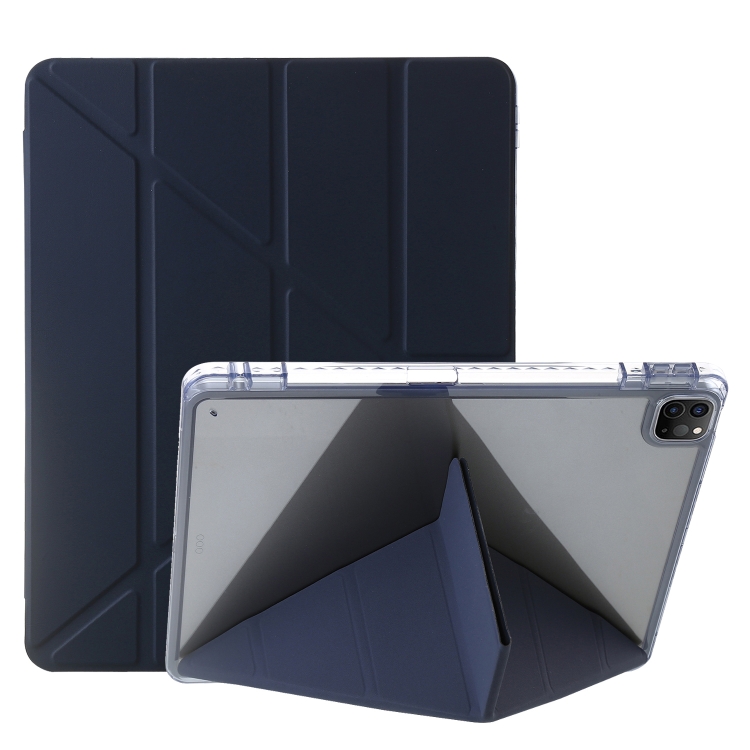 For iPad Pro 12.9 2022 / 2021 / 2020 Clear Acrylic Deformation Leather Tablet Case(Dark Blue)
For iPad Pro 12.9 2022 / 2021 / 2020 Clear Acrylic Deformation Leather Tablet Case(Dark Blue)