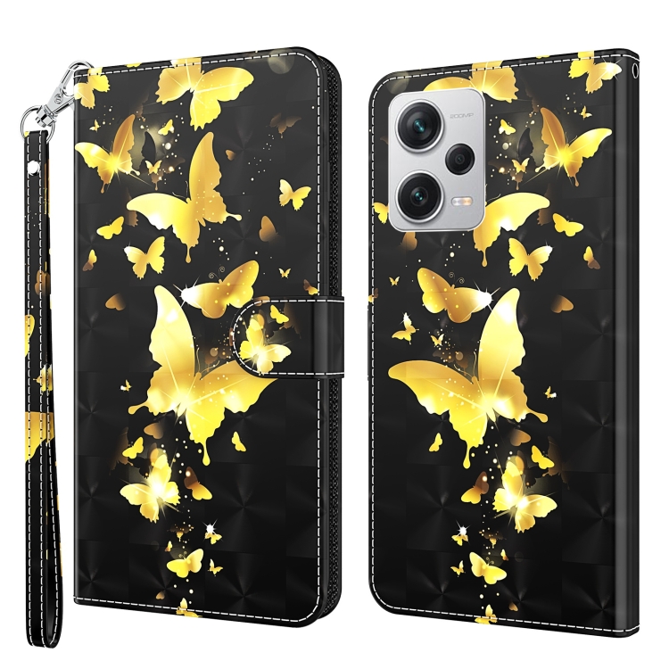 For Xiaomi Redmi Note 12 Pro+ Global 3D Painting Pattern Leather Phone Case(Gold Butterfly)
For Xiaomi Redmi Note 12 Pro+ Global 3D Painting Pattern Leather Phone Case(Gold Butterfly)