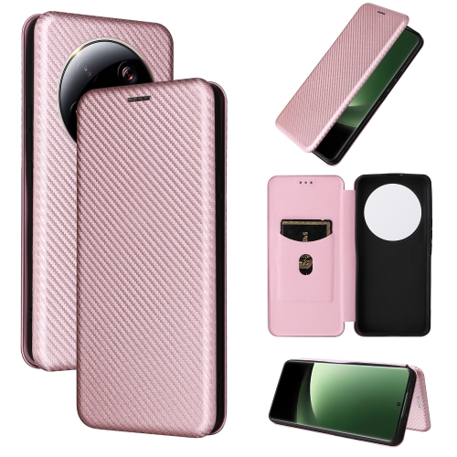 For Xiaomi 13 Ultra Carbon Fiber Texture Flip Leather Phone Case(Pink)
For Xiaomi 13 Ultra Carbon Fiber Texture Flip Leather Phone Case(Pink)