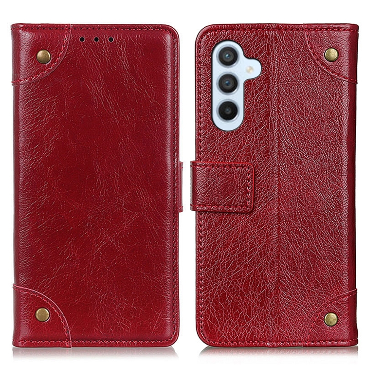 For Samsung Galaxy A05s 4G Copper Buckle Nappa Texture Leather Phone Case(Wine Red)
For Samsung Galaxy A05s 4G Copper Buckle Nappa Texture Leather Phone Case(Wine Red)