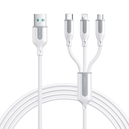 

JOYROOM S-1T3018A15 Ice-Crystal Series 3.5A USB to 8 Pin+Type-C+Micro USB 3 in 1 Charging Cable, Length:2m(White)