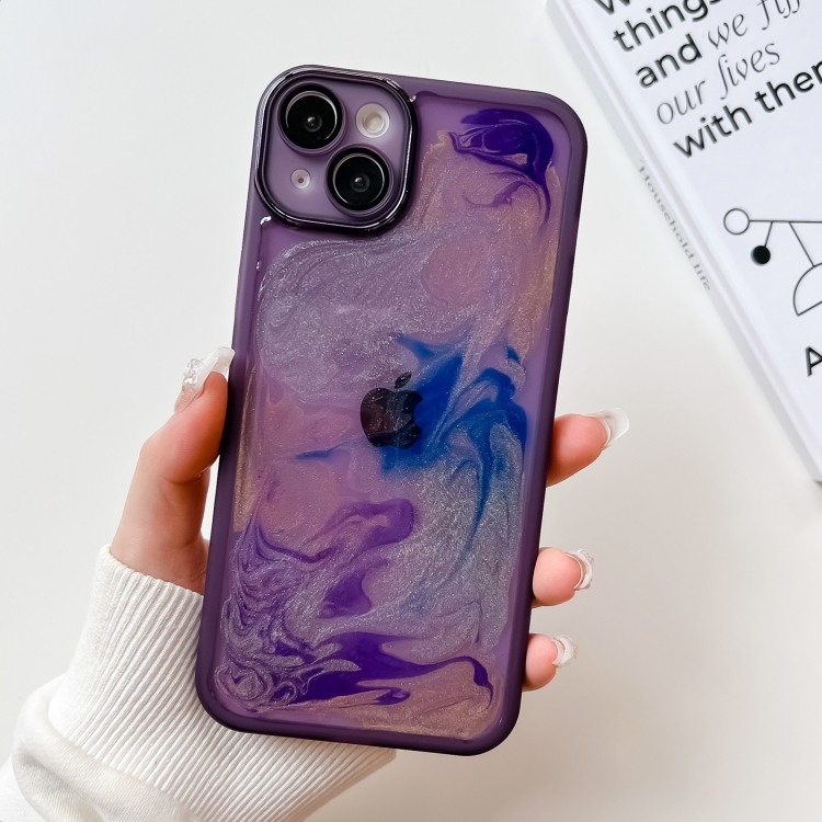 For iPhone 14 Plus Oil Painting Electroplating TPU Phone Case(Purple)
For iPhone 14 Plus Oil Painting Electroplating TPU Phone Case(Purple)