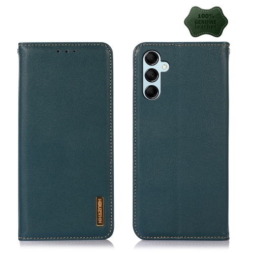 

For Samsung Galaxy M54 5G KHAZNEH Nappa Top Layer Cowhide Leather Phone Case(Green)