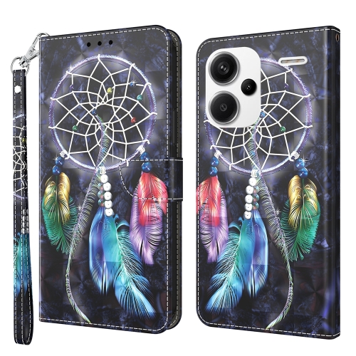 

For Xiaomi Redmi Note 13 Pro+ 3D Painted Pattern Leather Phone Case(Colorful Dreamcatcher)