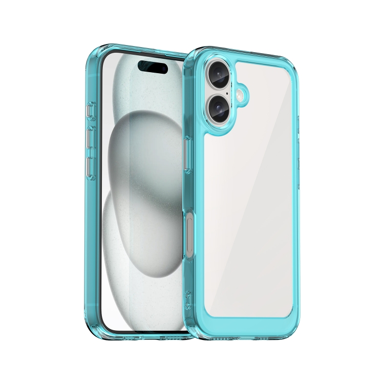 For iPhone 16 Plus Colorful Series Acrylic + TPU Phone Case(Transparent Blue)
For iPhone 16 Plus Colorful Series Acrylic + TPU Phone Case(Transparent Blue)