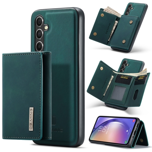 

For Samsung Galaxy A54 5G DG.MING M1 Series 3-Fold Multi Card Wallet + Magnetic Phone Case(Green)