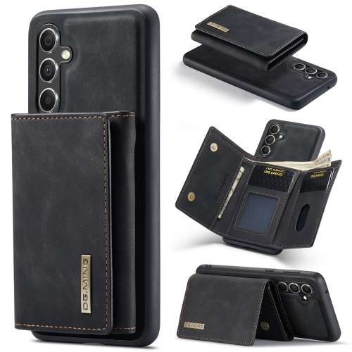 

For Samsung Galaxy S23 FE 5G DG.MING M1 Series 3-Fold Multi Card Wallet + Magnetic Phone Case(Black)