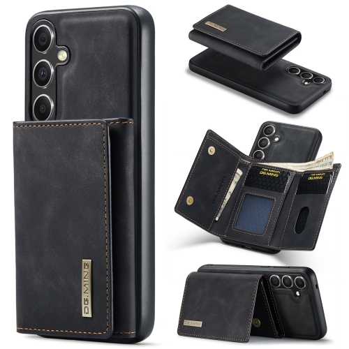 

For Samsung Galaxy S24 5G DG.MING M1 Series 3-Fold Multi Card Wallet + Magnetic Phone Case(Black)