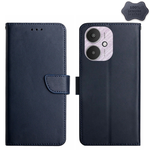 For Xiaomi Redmi 13C 5G Genuine Leather Fingerprint-proof Flip Phone Case(Blue)
For Xiaomi Redmi 13C 5G Genuine Leather Fingerprint-proof Flip Phone Case(Blue)