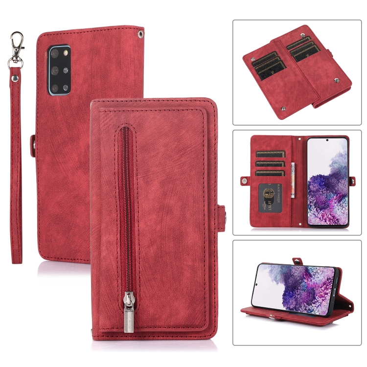 For Samsung Galaxy S20+ Zipper Card Slot Buckle Wallet Leather Phone Case(Red)
For Samsung Galaxy S20+ Zipper Card Slot Buckle Wallet Leather Phone Case(Red)