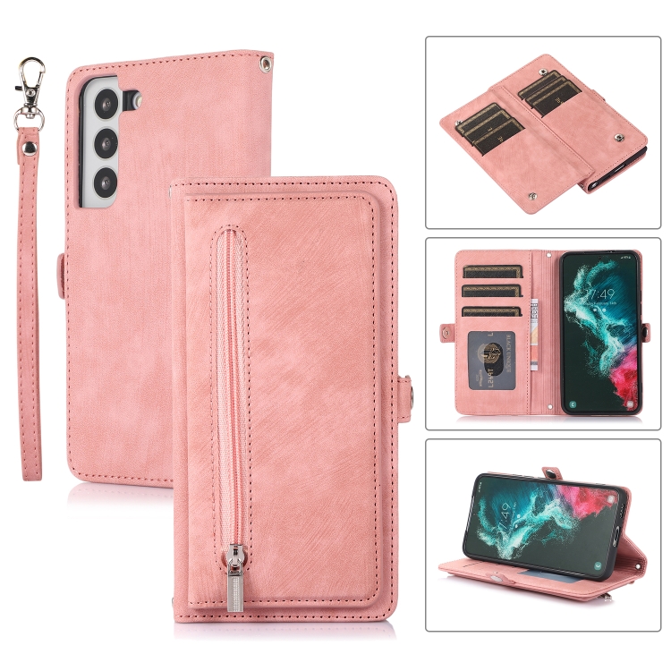 For Samsung Galaxy S21 Zipper Card Slot Buckle Wallet Leather Phone Case(Pink)
For Samsung Galaxy S21 Zipper Card Slot Buckle Wallet Leather Phone Case(Pink)