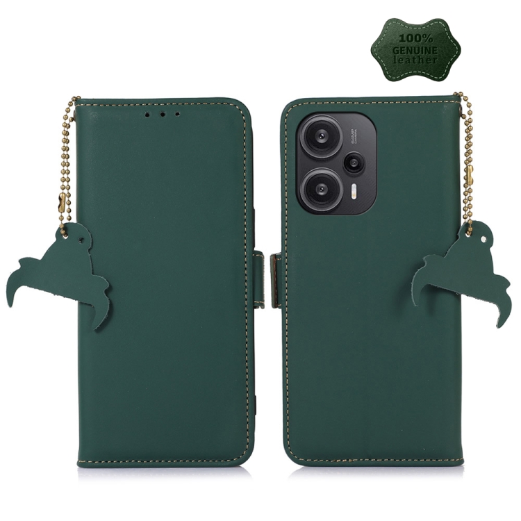 For Xiaomi Redmi Note 12 Turbo / POCO F5 Genuine Leather Magnetic RFID Leather Phone Case(Green)
For Xiaomi Redmi Note 12 Turbo / POCO F5 Genuine Leather Magnetic RFID Leather Phone Case(Green)