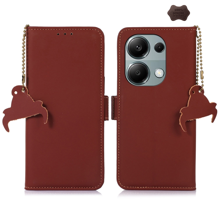 For Xiaomi Redmi Note 13 4G Genuine Leather Magnetic RFID Leather Phone Case(Coffee)
For Xiaomi Redmi Note 13 4G Genuine Leather Magnetic RFID Leather Phone Case(Coffee)