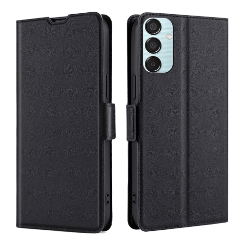 

For Samsung Galaxy M15 5G Ultra-thin Voltage Side Buckle Horizontal Flip Leather Phone Case(Black)