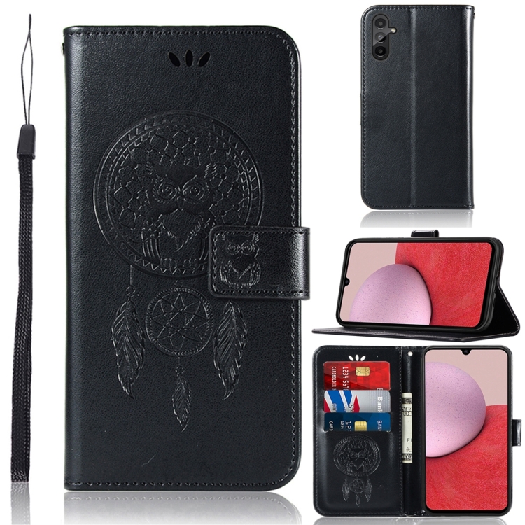For Samsung Galaxy A14 Global Wind Chime Owl Embossing Pattern Leather Phone Case(Black)
For Samsung Galaxy A14 Global Wind Chime Owl Embossing Pattern Leather Phone Case(Black)