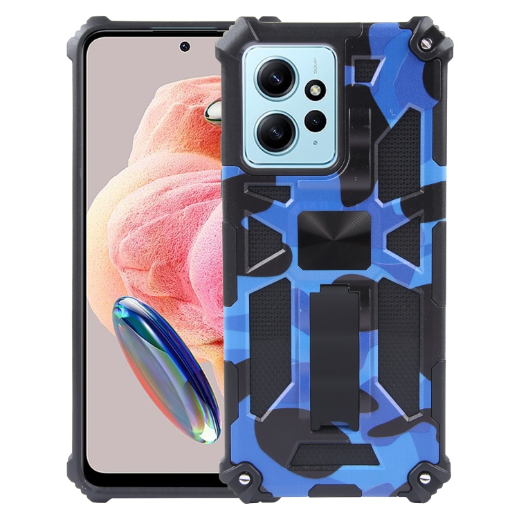 For Xiaomi Redmi Note 12 4G Camouflage Armor Kickstand TPU + PC Magnetic Phone Case(Dark Blue)
For Xiaomi Redmi Note 12 4G Camouflage Armor Kickstand TPU + PC Magnetic Phone Case(Dark Blue)