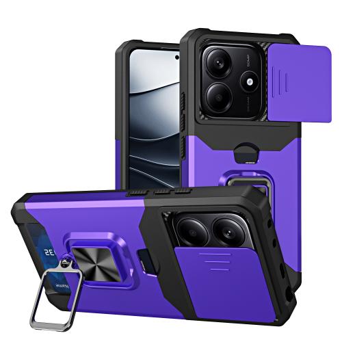 For Redmi Note 14 4G 163mm Camera Shield Card Slot PC+TPU Phone Case(Purple)
For Redmi Note 14 4G 163mm Camera Shield Card Slot PC+TPU Phone Case(Purple)