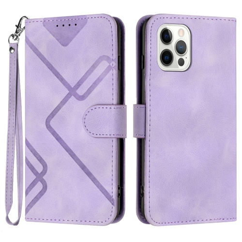 For iPhone 12 / 12 Pro Line Pattern Skin Feel Leather Phone Case(Light Purple)
For iPhone 12 / 12 Pro Line Pattern Skin Feel Leather Phone Case(Light Purple)