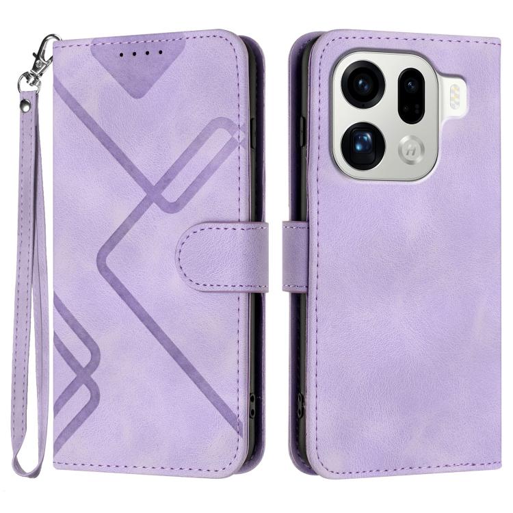 For OPPO Find X9 Pro Line Pattern Skin Feel Leather Phone Case(Light Purple)
For OPPO Find X9 Pro Line Pattern Skin Feel Leather Phone Case(Light Purple)