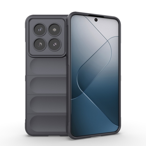

For Xiaomi 14 Pro 5G Magic Shield TPU + Flannel Phone Case(Dark Grey)