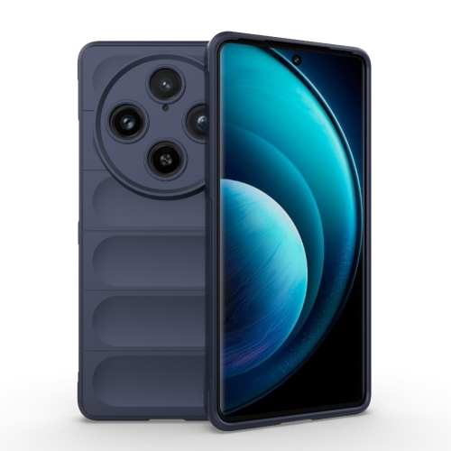 

For vivo X100 Pro 5G Magic Shield TPU + Flannel Phone Case(Dark Blue)