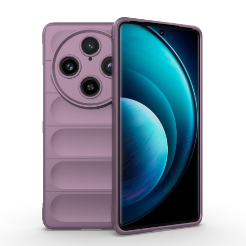 

For vivo X100 Pro 5G Magic Shield TPU + Flannel Phone Case(Purple)