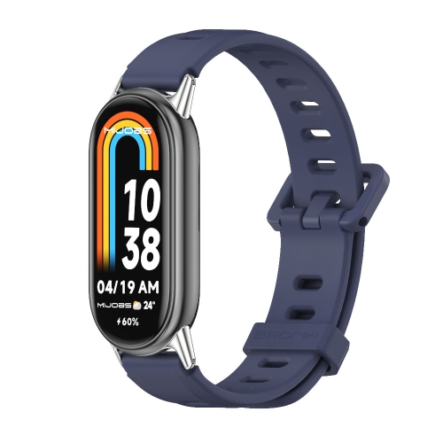 For Xiaomi Mi Band 8 Mijobs Flat Hole Breathable Silicone Watch Band(Midnight Blue+Silver)
For Xiaomi Mi Band 8 Mijobs Flat Hole Breathable Silicone Watch Band(Midnight Blue+Silver)