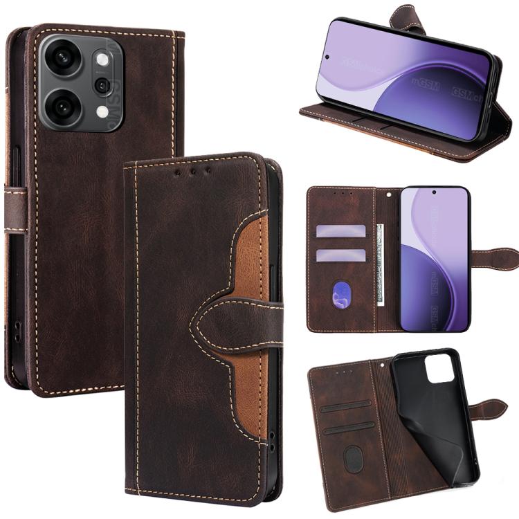 For OPPO Reno14 Pro 5G Global Skin Feel Magnetic Buckle Leather Phone Case(Brown) 
For OPPO Reno14 Pro 5G Global Skin Feel Magnetic Buckle Leather Phone Case(Brown)
