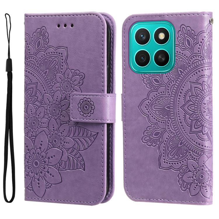 For Honor X8c 4G Seven-petal Flowers Embossing Leather Phone Case(Light Purple)
For Honor X8c 4G Seven-petal Flowers Embossing Leather Phone Case(Light Purple)