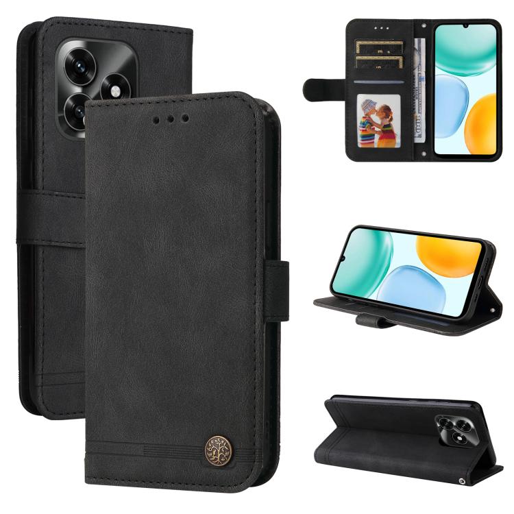 For Honor X5c Plus Skin Feel Life Tree Metal Button Leather Phone Case(Black)
For Honor X5c Plus Skin Feel Life Tree Metal Button Leather Phone Case(Black)