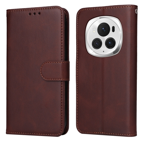 

For Honor Magic6 Pro Classic Calf Texture Flip Leather Phone Case(Brown)