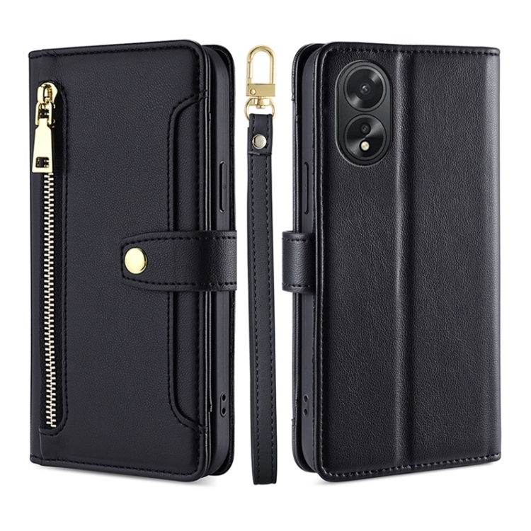 For OPPO A38 4G / A18 4G Sheep Texture Cross-body Zipper Wallet Leather Phone Case(Black)
For OPPO A38 4G / A18 4G Sheep Texture Cross-body Zipper Wallet Leather Phone Case(Black)
