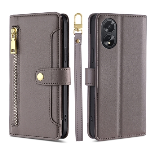 For OPPO A38 4G / A18 4G Sheep Texture Cross-body Zipper Wallet Leather Phone Case(Grey)
For OPPO A38 4G / A18 4G Sheep Texture Cross-body Zipper Wallet Leather Phone Case(Grey)