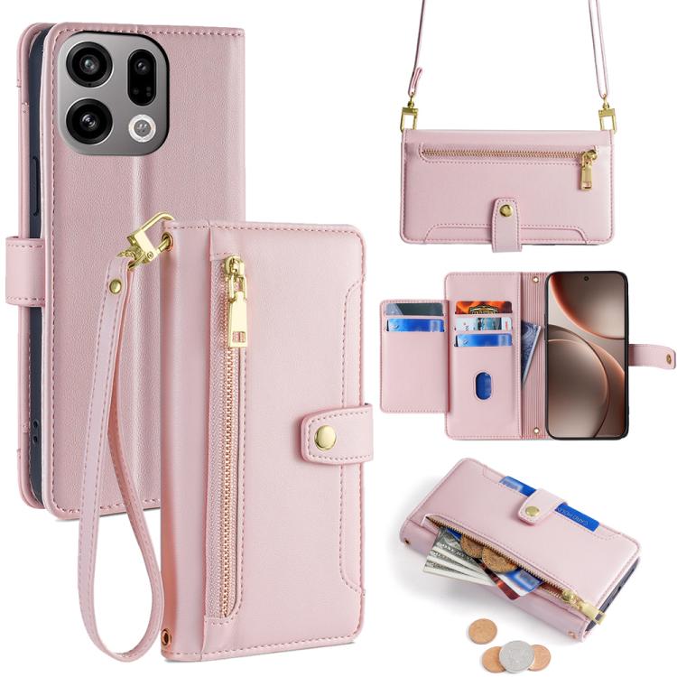 For OPPO Find X9 5G Sheep Texture Cross-body Zipper Wallet Leather Phone Case(Pink)
For OPPO Find X9 5G Sheep Texture Cross-body Zipper Wallet Leather Phone Case(Pink)