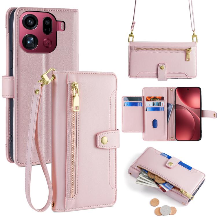 For OPPO Find X9 Pro 5G Sheep Texture Cross-body Zipper Wallet Leather Phone Case(Pink)
For OPPO Find X9 Pro 5G Sheep Texture Cross-body Zipper Wallet Leather Phone Case(Pink)