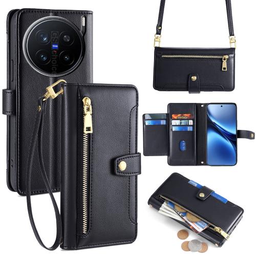 For vivo X200 Pro 5G Sheep Texture Cross-body Zipper Wallet Leather Phone Case(Black)
For vivo X200 Pro 5G Sheep Texture Cross-body Zipper Wallet Leather Phone Case(Black)