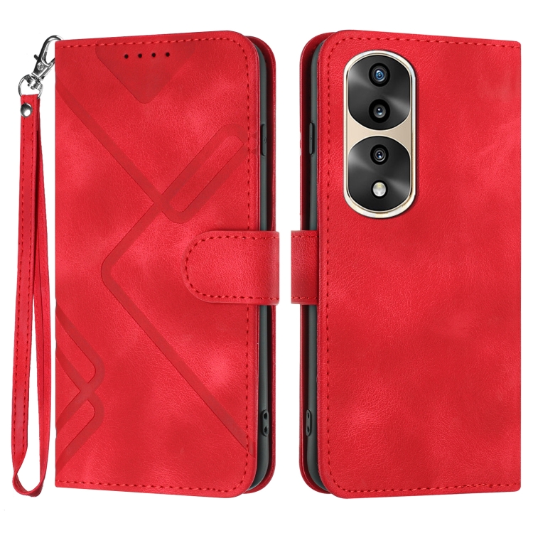 For Honor 70 Pro / 70 Pro+ Line Pattern Skin Feel Leather Phone Case(Red)
For Honor 70 Pro / 70 Pro+ Line Pattern Skin Feel Leather Phone Case(Red)