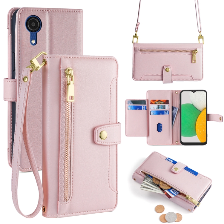 For Samsung Galaxy A03 Core Sheep Texture Cross-body Zipper Wallet Leather Phone Case(Pink)
For Samsung Galaxy A03 Core Sheep Texture Cross-body Zipper Wallet Leather Phone Case(Pink)
