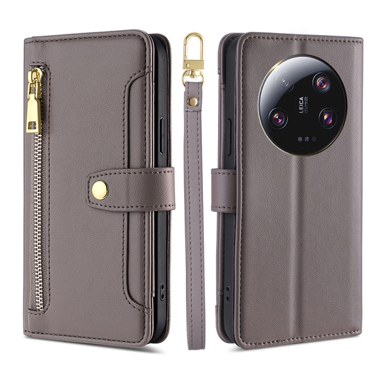 For Xiaomi 13 Ultra 5G Sheep Texture Cross-body Zipper Wallet Leather Phone Case(Grey)
For Xiaomi 13 Ultra 5G Sheep Texture Cross-body Zipper Wallet Leather Phone Case(Grey)