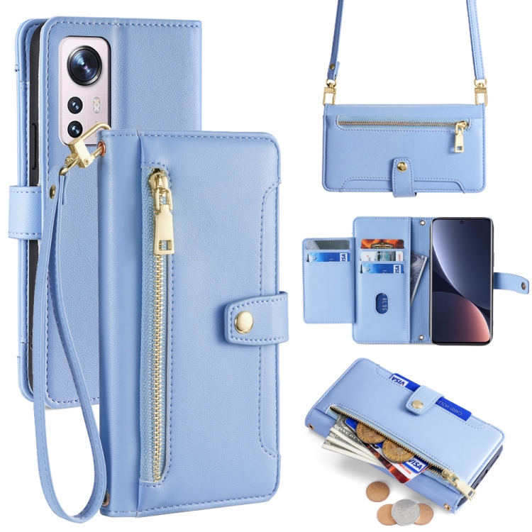 For Xiaomi 12 Pro Sheep Texture Cross-body Zipper Wallet Leather Phone Case(Blue) 
For Xiaomi 12 Pro Sheep Texture Cross-body Zipper Wallet Leather Phone Case(Blue)