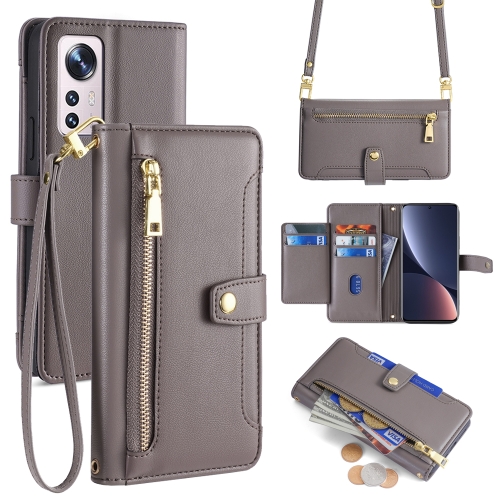 For Xiaomi 12 Pro Sheep Texture Cross-body Zipper Wallet Leather Phone Case(Grey)
For Xiaomi 12 Pro Sheep Texture Cross-body Zipper Wallet Leather Phone Case(Grey)