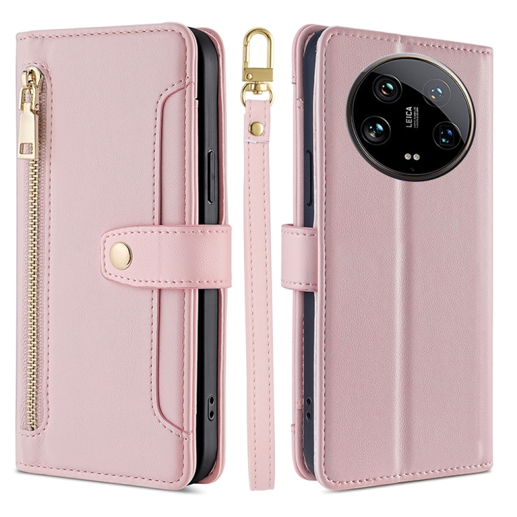 For Xiaomi 14 Ultra Sheep Texture Cross-body Zipper Wallet Leather Phone Case(Pink)
For Xiaomi 14 Ultra Sheep Texture Cross-body Zipper Wallet Leather Phone Case(Pink)